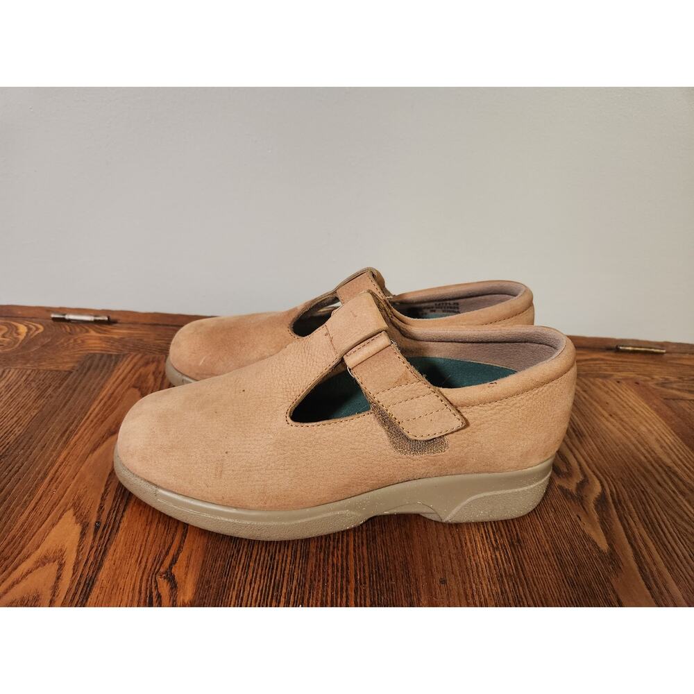 Drew Shoes Women's 6W Brown Leather Nubuck  Mary Jane Orthopedic Comfort Strap
